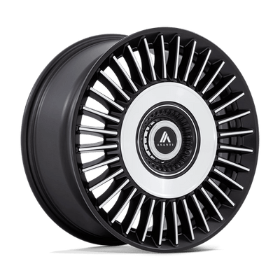 Asanti Black AB040 TIARA 20X9 SATIN BLACK BRIGHT MACH FACE