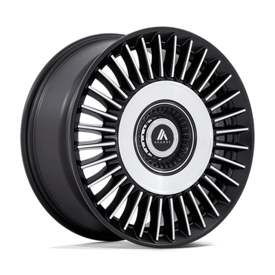Asanti Black AB040 TIARA 22X10.5 SATIN BLACK BRIGHT MACH FACE