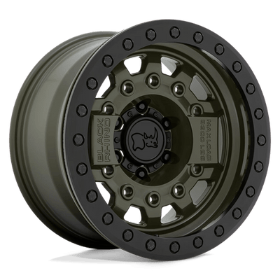 Black Rhino Hard Alloys AVENGER BEADLOCK 17X8.5 OLIVE DRAB GREEN W/ BLACK HARDWARE