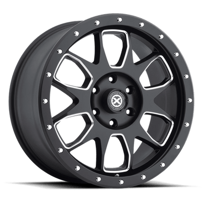 ATX Series AX196 20X9 SATIN BLACK W/ MILLED ACCENTS
