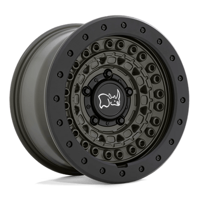 Black Rhino Hard Alloys BARRICADE 18X9 OLIVE DRAB GREEN W/ BLACK ROCK GUARD