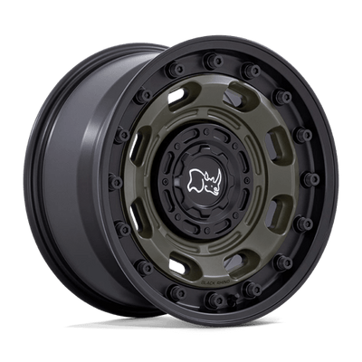 Black Rhino Hard Alloys ATLAS 17X8.5 OLIVE DRAB GREEN W/ BLACK LIP