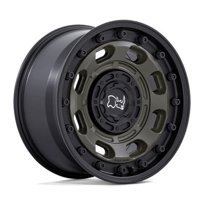 Black Rhino Hard Alloys ATLAS 18X9 OLIVE DRAB GREEN W/ BLACK LIP