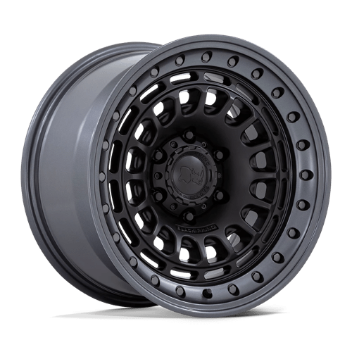Black Rhino Hard Alloys BR014 SAHARA 17X9 MATTE BLACK W/ GUNMETAL LIP