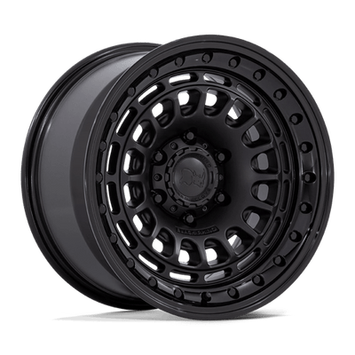 Black Rhino Hard Alloys BR014 SAHARA 17X9 MATTE BLACK W/ GLOSS BLACK LIP
