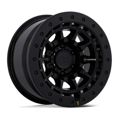 Black Rhino Hard Alloys BR016 TUSK 17X8.5 GLOSS BLACK W/ BLACK ROCK GUARD
