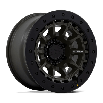 Black Rhino Hard Alloys BR016 TUSK 17X8.5 OLIVE DRAB GREEN W/ BLACK ROCK GUARD