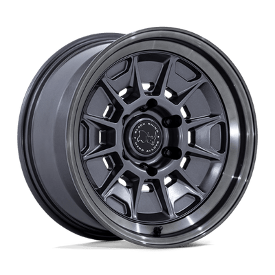 Black Rhino Hard Alloys BR021 MONDO 17X8.5 MATTE GUNMETAL W/ GLOSS GRAY LIP