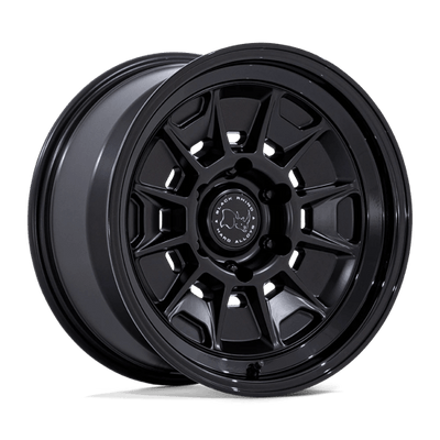 Black Rhino Hard Alloys BR021 MONDO 17X9 MATTE BLACK W/ GLOSS BLACK LIP