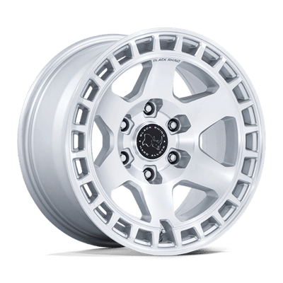 Black Rhino Hard Alloys BR022 BAHARI 17X8.5 GLOSS SILVER W/ MACHINED FACE