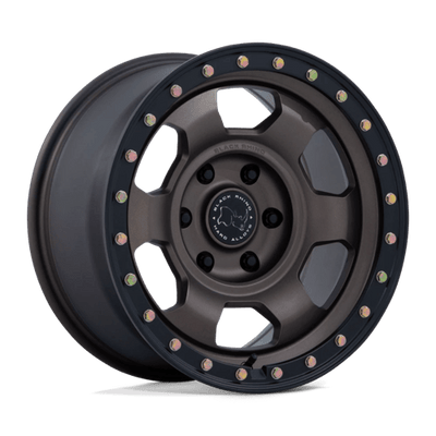 Black Rhino Hard Alloys BR029 TROOPER 17X8.5 BURNT BRONZE W/ MATTE BLACK LIP
