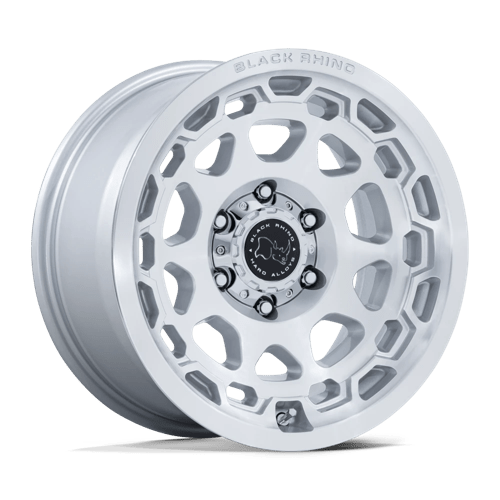 Black Rhino Hard Alloys BR026 CONGO 17X8.5 GLOSS SILVER W/ MACHINED FACE