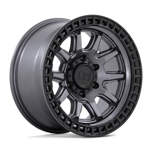 Black Rhino Hard Alloys CALICO 17X8.5 MATTE GUNMETAL W/ MATTE BLACK LIP