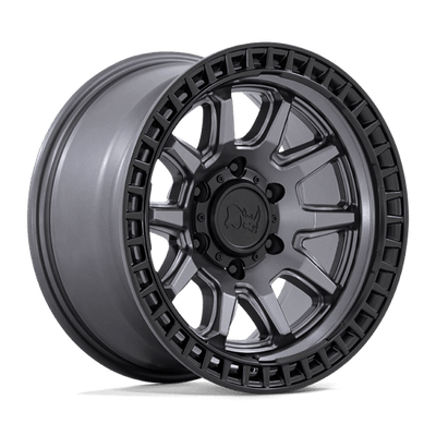 Black Rhino Hard Alloys CALICO 17X8.5 MATTE GUNMETAL W/ MATTE BLACK LIP