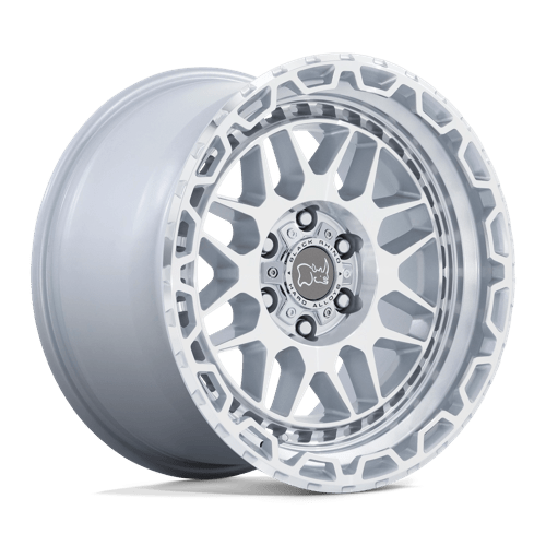 Black Rhino Hard Alloys HOLCOMB 17X9.5 GLOSS SILVER W/ MIRROR CUT FACE