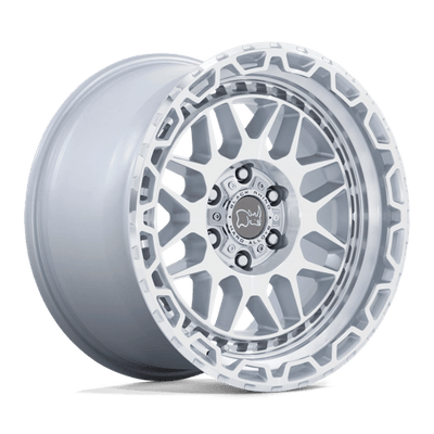 Black Rhino Hard Alloys HOLCOMB 17X9.5 GLOSS SILVER W/ MIRROR CUT FACE