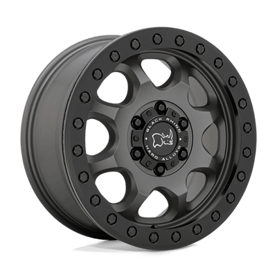 Black Rhino Hard Alloys VENTURE BEADLOCK 17X8 MATTE GUNMETAL W/ BLACK HARDWARE