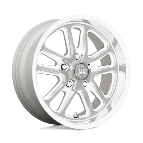 US Mag 1PC U130 BULLET 17X8 TEXTURED GUN METAL W/ MILLED EDGES