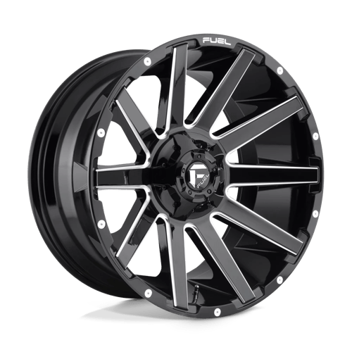 Fuel 1PC D615 CONTRA 20X10 GLOSS BLACK MILLED