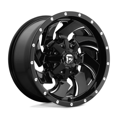 Fuel 1PC D574 CLEAVER 20X8.25 GLOSS BLACK MILLED