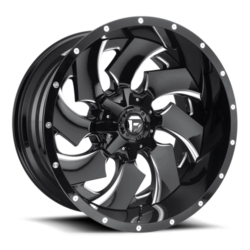 Fuel 2PC D239 CLEAVER 24X12 GLOSS BLACK MILLED