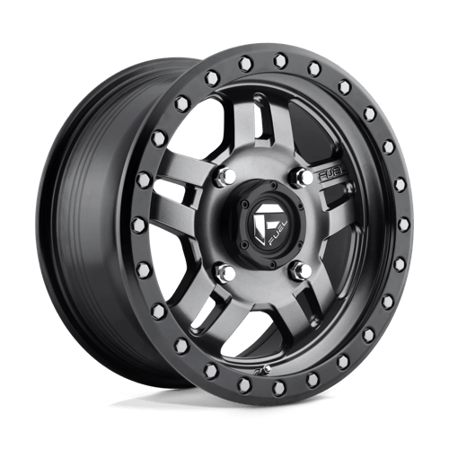 Fuel UTV D558 ANZA 15X7 MATTE GUN METAL BLACK BEAD RING