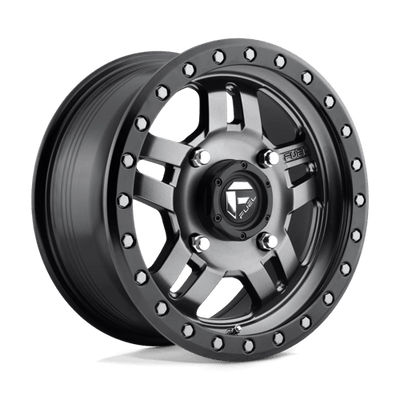 Fuel UTV D558 ANZA 15X7 MATTE GUN METAL BLACK BEAD RING