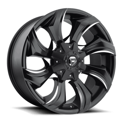 Fuel 1PC D571 STRYKR 20X9 GLOSS BLACK MILLED