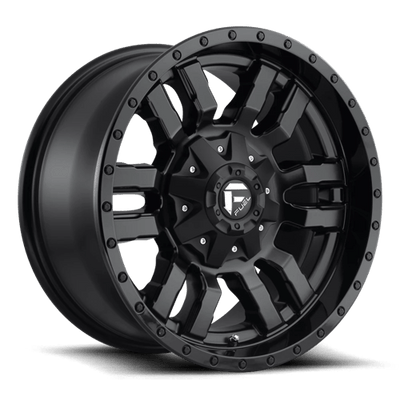 Fuel 1PC D596 SLEDGE 18X9 MATTE BLACK GLOSS BLACK LIP