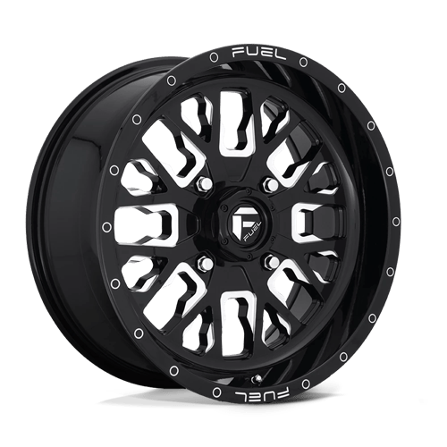 Fuel UTV D611 STROKE 18X7 GLOSS BLACK MILLED