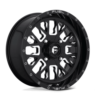 Fuel UTV D611 STROKE 18X7 GLOSS BLACK MILLED