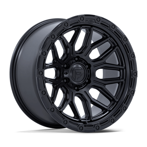 Fuel 1PC FC881 SURGE 17X9 MATTE BLACK W/ GLOSS BLACK LIP