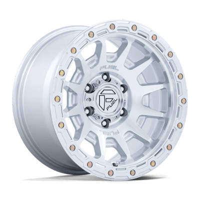 Fuel 1PC FC884 FORTRESS 17X8.5 GLOSS SILVER W/ MACHINED FACE