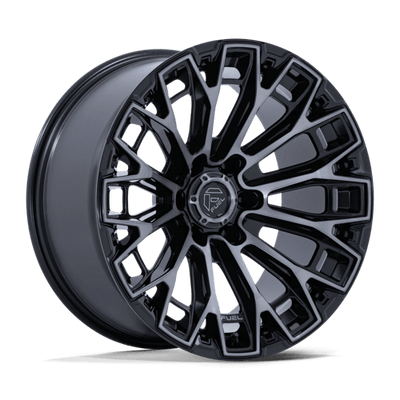 Fuel 1PC FC882 TRAX 20X9 GLOSS BLACK MACHINED FACE DARK TINTED CLEAR