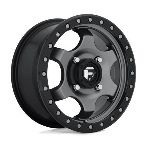 Fuel UTV D640 GATLING 15X7 MATTE GUN METAL BLACK BEAD RING
