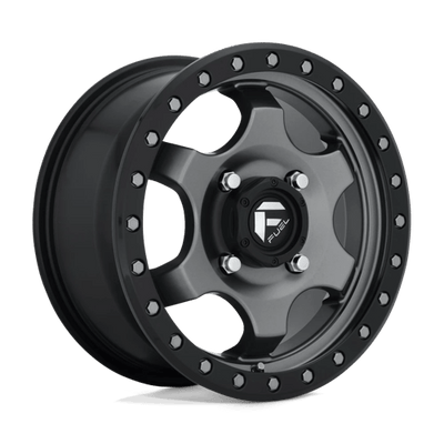 Fuel UTV D640 GATLING 15X7 MATTE GUN METAL BLACK BEAD RING