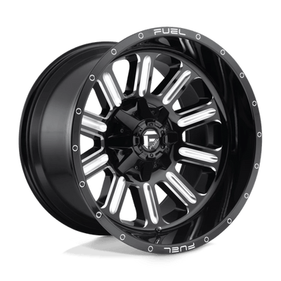 Fuel 1PC D620 HARDLINE 17X9 GLOSS BLACK MILLED