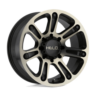 Helo HE904 17X9 SATIN BLACK MACHINED W/ DARK TINT