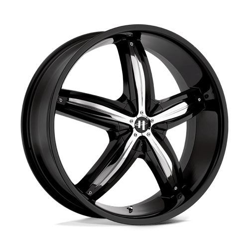 Helo HE844 22X8.5 GLOSS  BLACK W/ CHROME ACCENTS