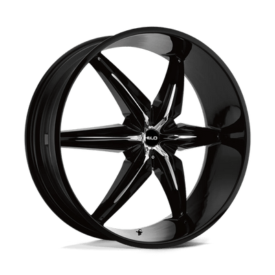 Helo HE866 20X8.5 GLOSS  BLACK W/ CHROME ACCENTS