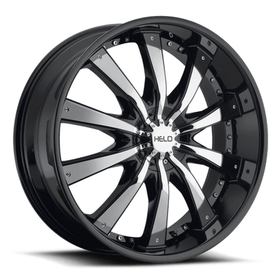 Helo HE875 24X9.5 GLOSS  BLACK W/ CHROME ACCENTS