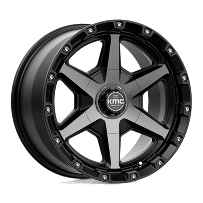KMC KM101 TEMPO 17X9 SATIN BLACK W/ GRAY TINT
