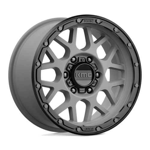 KMC KM535 GRENADE OFF-ROAD 17X9 MATTE GRAY W/ MATTE BLACK LIP