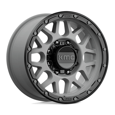 KMC KM535 GRENADE OFF-ROAD 17X9 MATTE GRAY W/ MATTE BLACK LIP