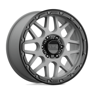 KMC KM535 GRENADE OFF-ROAD 18X8.5 MATTE GRAY W/ MATTE BLACK LIP