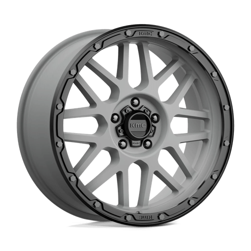 KMC KM535 GRENADE OFF-ROAD 20X9 MATTE GRAY W/ MATTE BLACK LIP