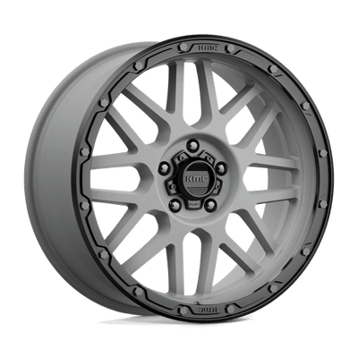KMC KM535 GRENADE OFF-ROAD 20X9 MATTE GRAY W/ MATTE BLACK LIP
