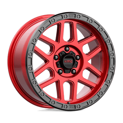 KMC KM544 MESA 17X9 CANDY RED W/ BLACK LIP