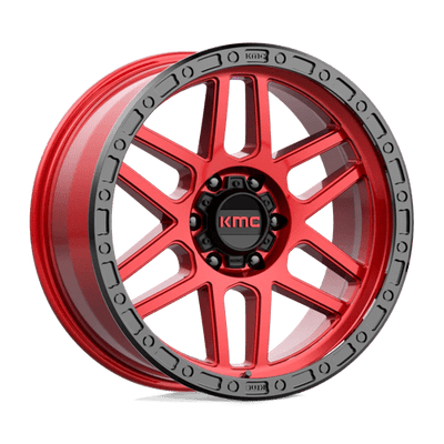 KMC KM544 MESA 17X8.5 CANDY RED W/ BLACK LIP
