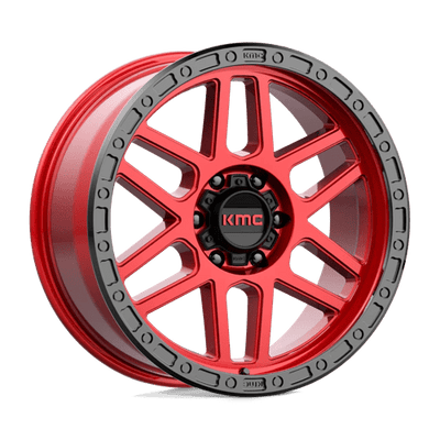 KMC KM544 MESA 17X9 CANDY RED W/ BLACK LIP